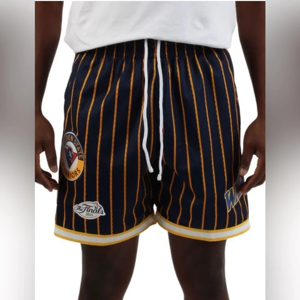 New Golden State Warriors Mitchell & Ness City Collection Mesh Shorts Men XL-2Xl